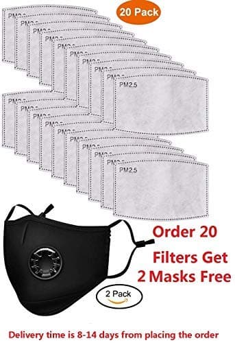 PUSOJIA 20pcs PM2.5 Activated Carbon Filter Replaceable Anti Haze Filter Paper