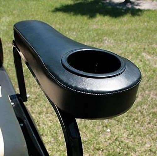 Set of (2) Black Armrests Cup Holders for Golf Cart Rear Seat EZGO Club Car YMH