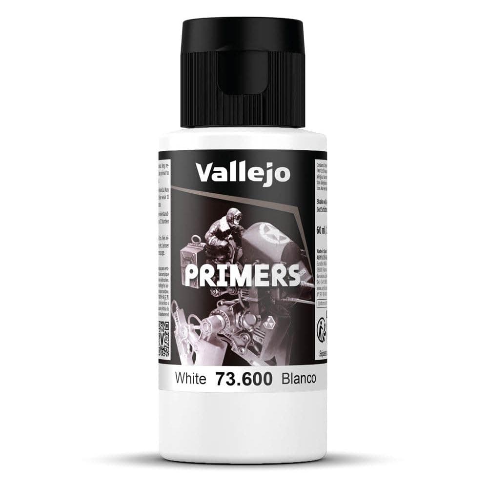 Surface Primer Color | White Acrylic Primer 60 ml (2.02 fl.oz.) | Matte Finish and Fast Drying | Perfect for Airbrushing and Great Adhesion to Figurines and Scale Models