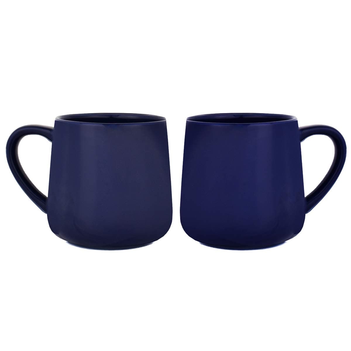 Glossy Ceramic Coffee Mugs Set of 2, Tea Cup for Office and Home, 18 oz, Suitable for Dishwasher and Microwave(Royal Blue, 2)