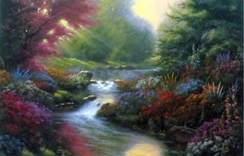 SECRET CREEK by Derk Hansen 21.5"x13.5"