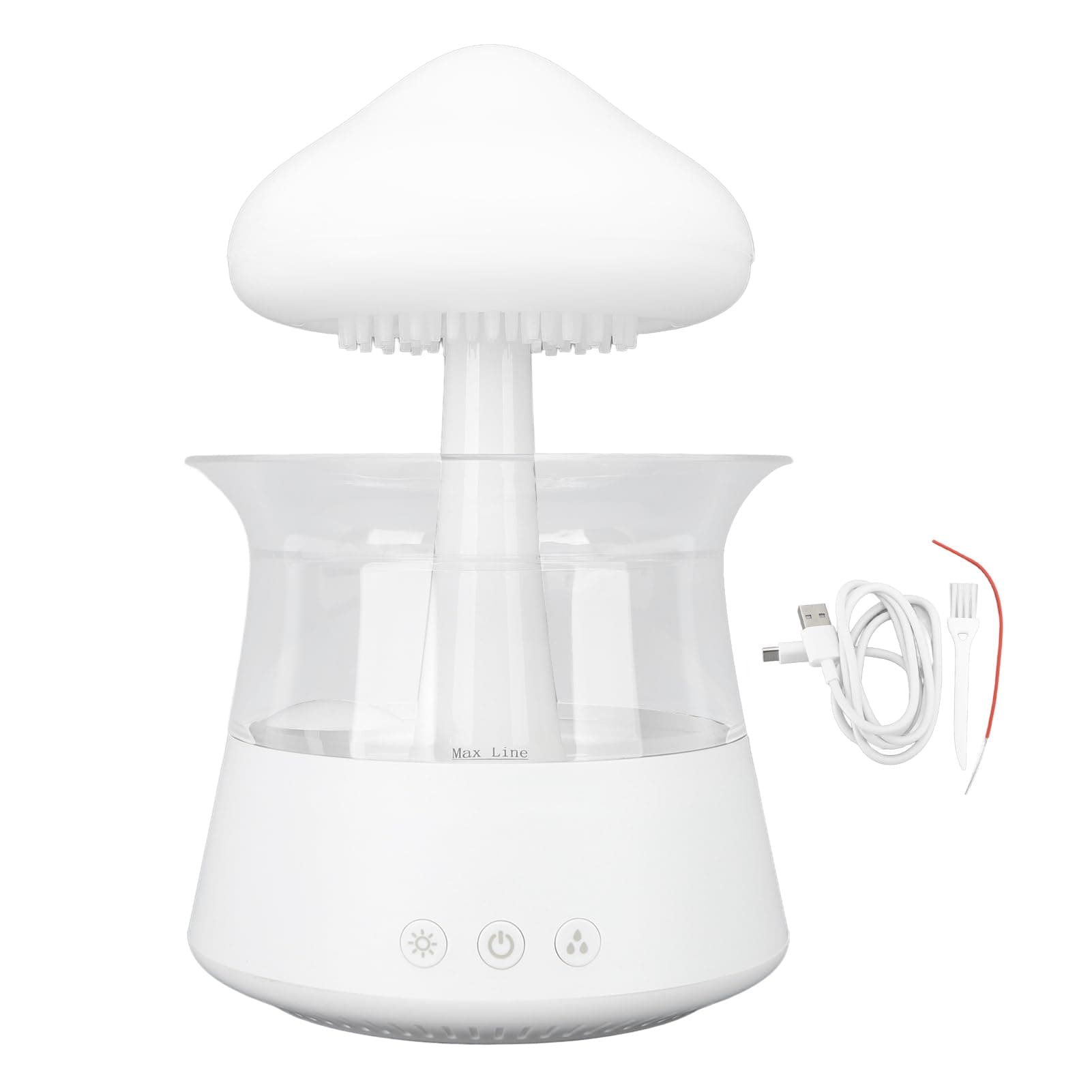 – Cryfokt Rain Cloud Humidifier Water Drip, 300ml Mushroom Rain Diffuser Ultrasonic Atomization and Aromatherapy Essential Oil Diffusion Water Drop Sound Desktop Night Light with 7 Colors