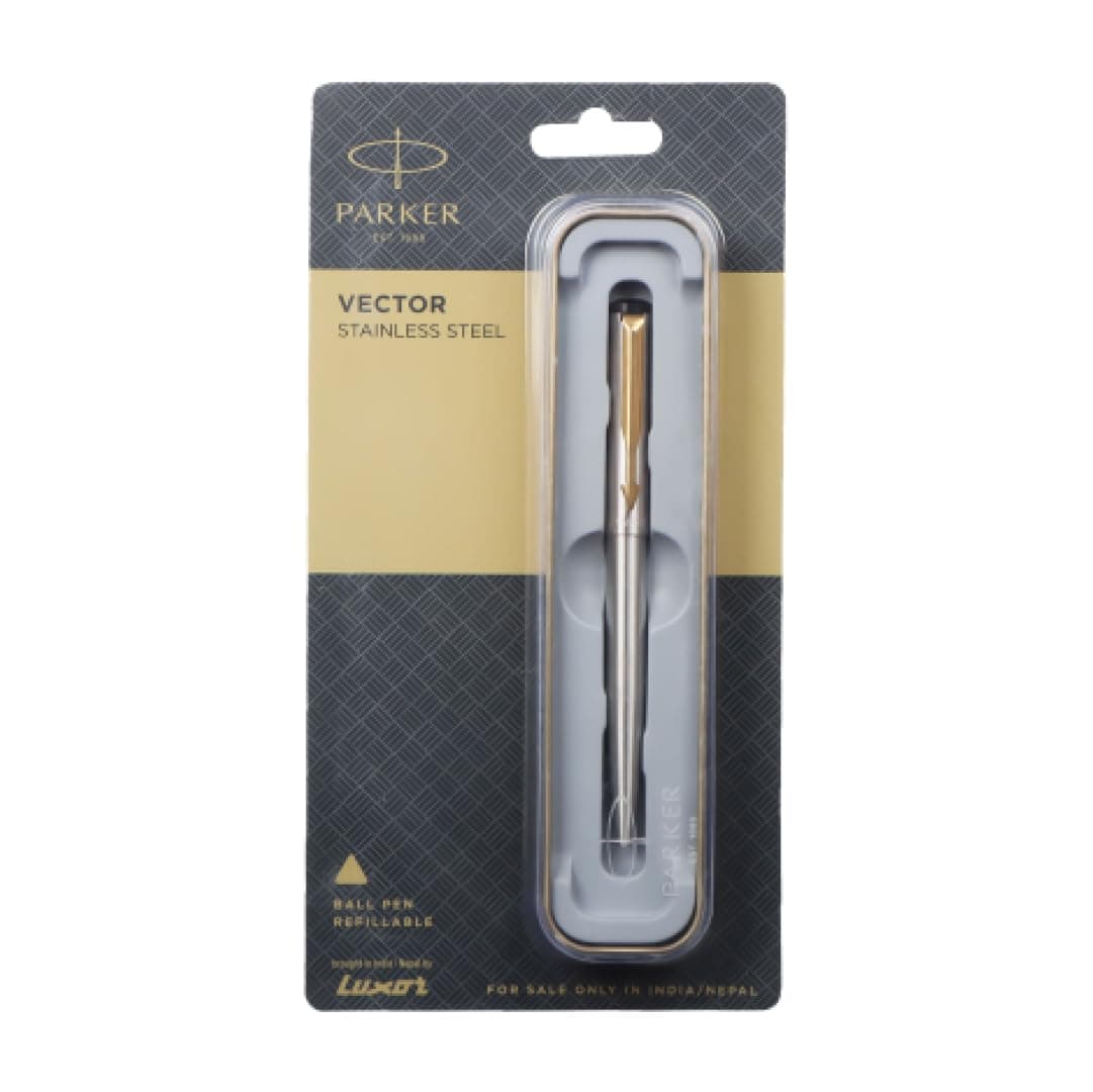 Parker Vector GT Ball Pen, Stainless Steel