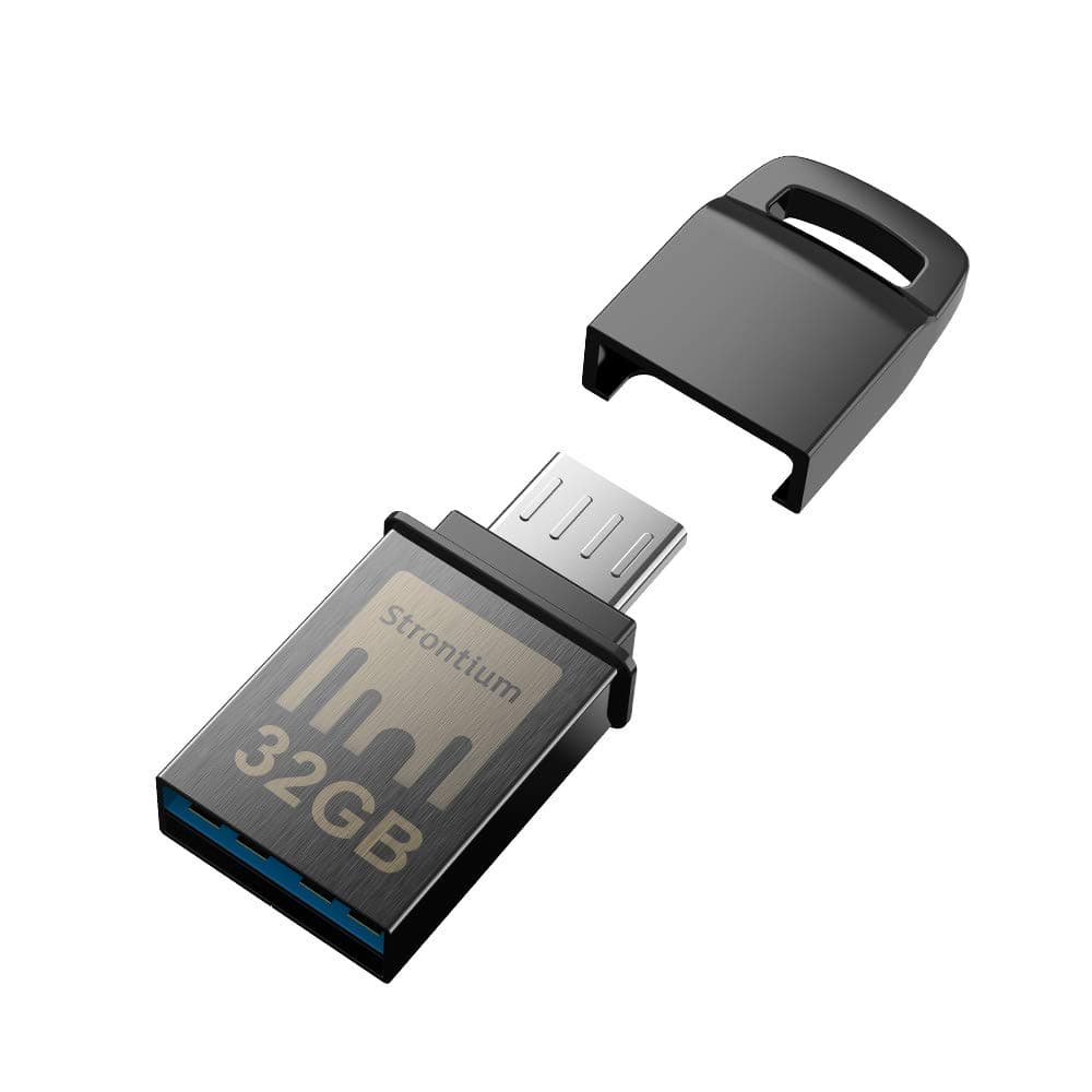 Strontium Nitro USB 32 GB One OTG 3.1 150 MBPS (Dark Grey)
