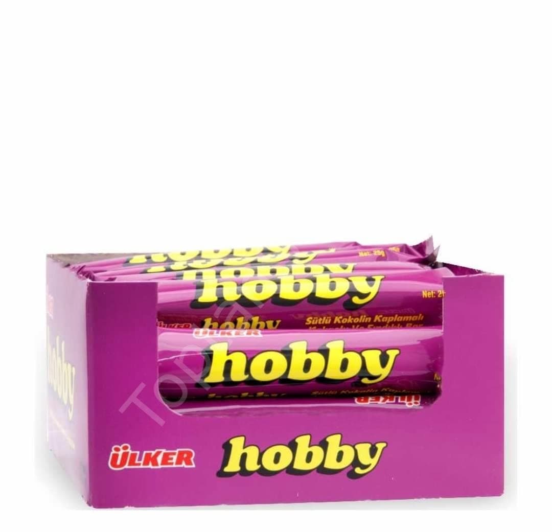 ULKER HOBBY CHOCOLATE HAZELNUT BAR 25 GR (48 PCS)