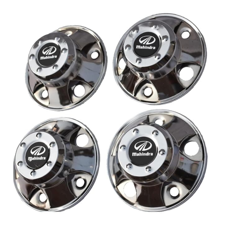 Auto Vortex Wheel Cap 4Pec (7.25" Dia) Inches Crome Metal Wheel Center Hub Cap Wheel Cover Set of 4Pec for Bolero/Maxx/Gypsy/540/550/Force