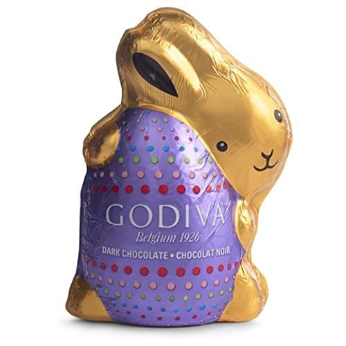 Godiva Dark Chocolate Foil Bunny 4 oz each ( pack of Two )