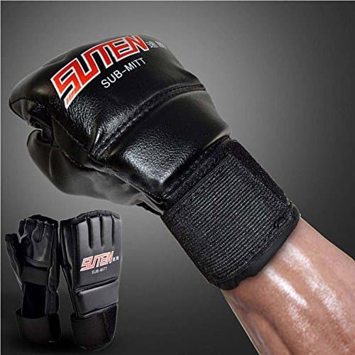SUTENG Raynew PU Leather Half Sub Mitts MMA Muaythai Punching Bag Training Boxing Gloves