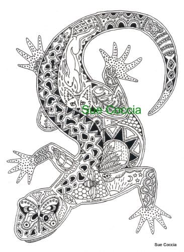 Animal Spirit Stamps "Lizard" Rubber Cling