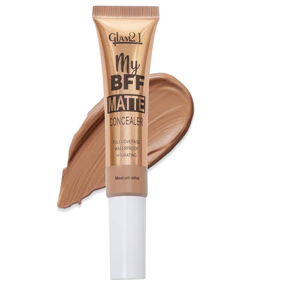 My BFF Matte Liquid Concealer|Full Coverage, Waterproof, Hydrating |Lightweight, Long Wearing Formula For All Skin Tone Matte Finish -8gm-Medium Olive