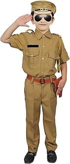 Kids Police IPS Costume Dress For Boys (5-6 Years)