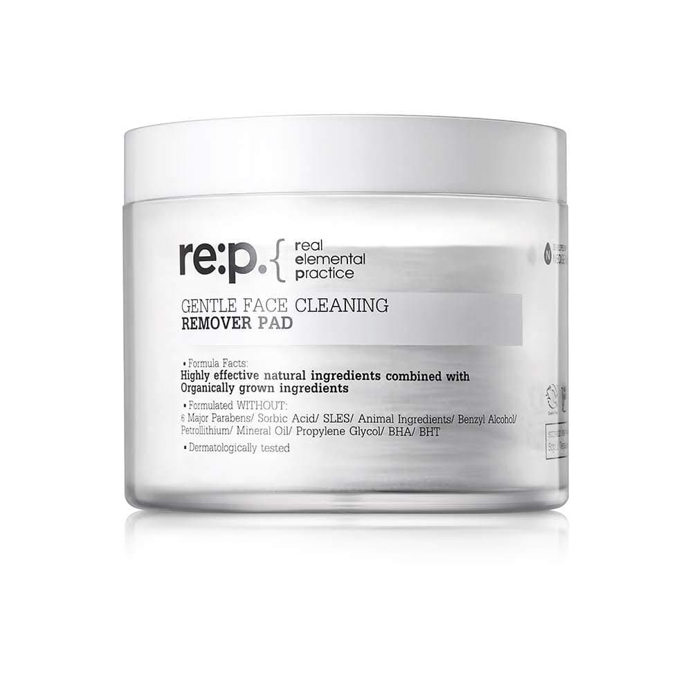 RE P REAL ELEMENTAL PRACTICE RE:P. GENTLE FACE CLEANING REMOVER PAD (70 PADS) 5.94 oz / 180ml