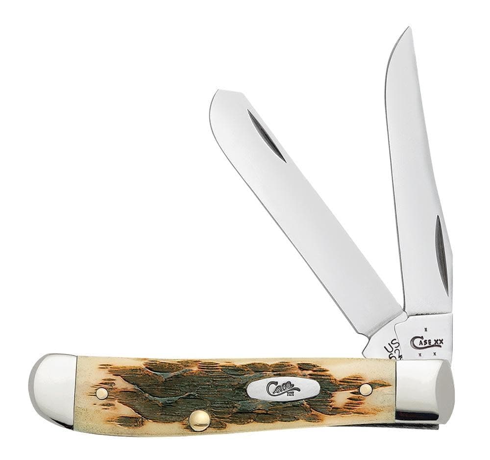 XX WR Pocket Knife Mini Trapper With Genuine Bone Handle, Stainless Steel Blade(s), Length Closed: 3 1/2 Inches