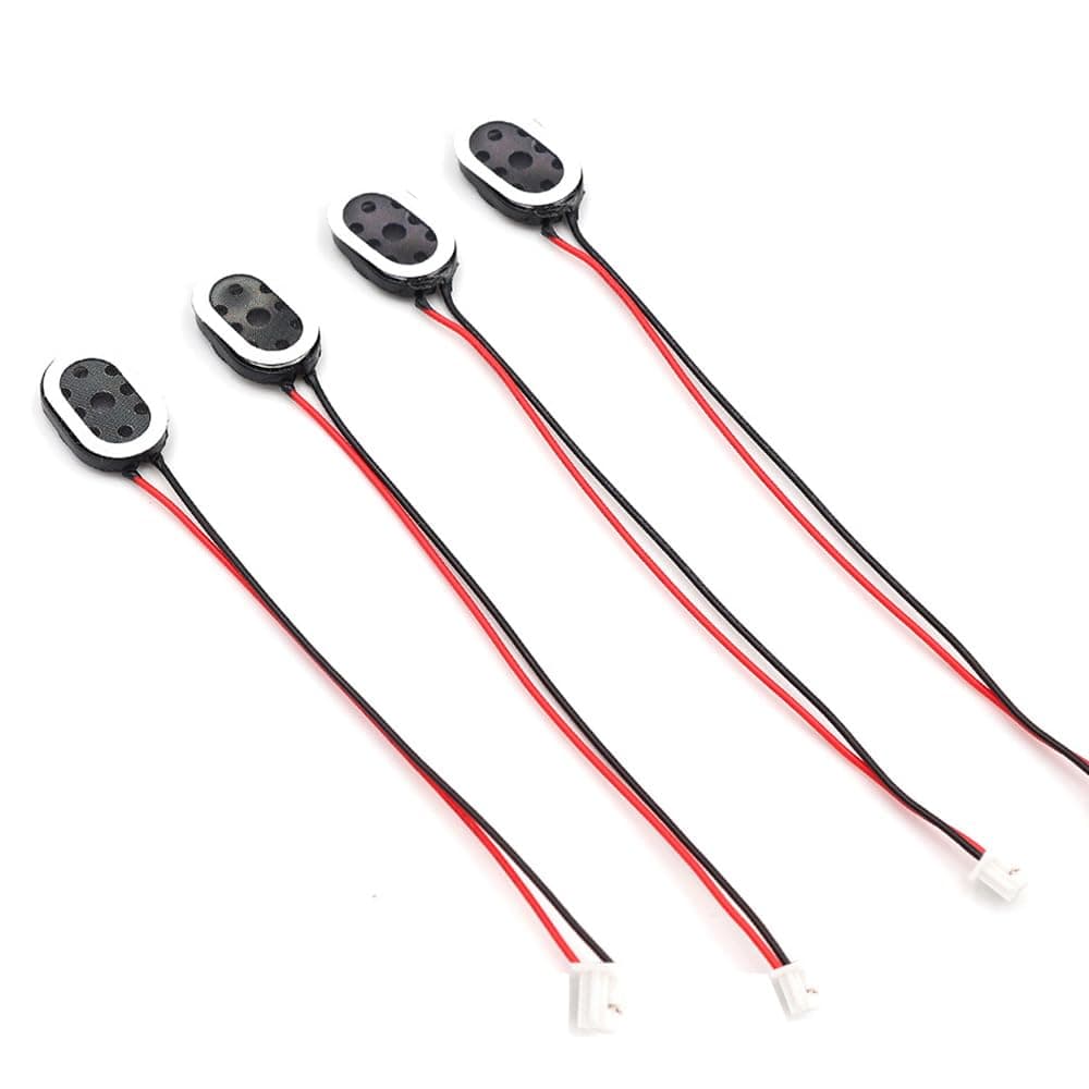 Treedix 4pcs 1 Watt 8 Ohm Cavity Mini Speaker Full-Range Cavity Advertising Machine Small Speaker 3.3V 5V with JST-PH2.5mm-2 pin Interface for Arduino Small DIY Electronic Projects