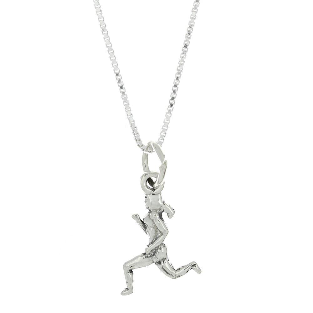 LGU Sterling Silver Double Sided Female Runner Necklace