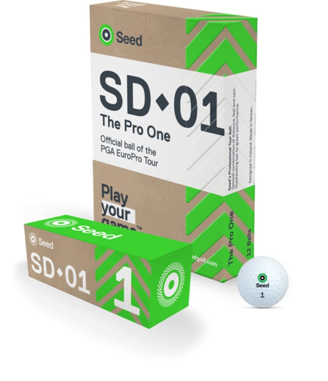 NA-1 Seed SD-01 The Pro One Golf Balls, White, One Dozen