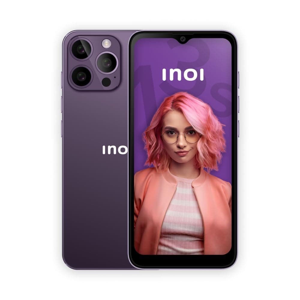 INOI Note 13s, 4G LTE, Octacore 4GB RAM + 128GB, 6.9” HD+ Display, Triple Camera, Deep Purple