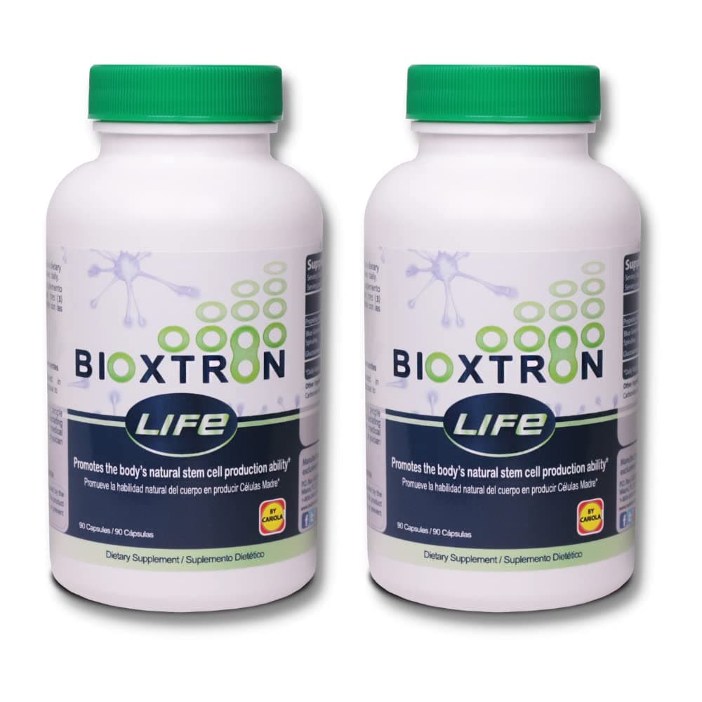Bioxtron Life AFA Stem Cell Supplement - Regenerate Tissue and Cells - Joint Pain - Muscle Pain - Fatigue - Immune System Support - Blue Green Algae Aphanizomenon Flos-Aquae Pack of 2-180 Caps
