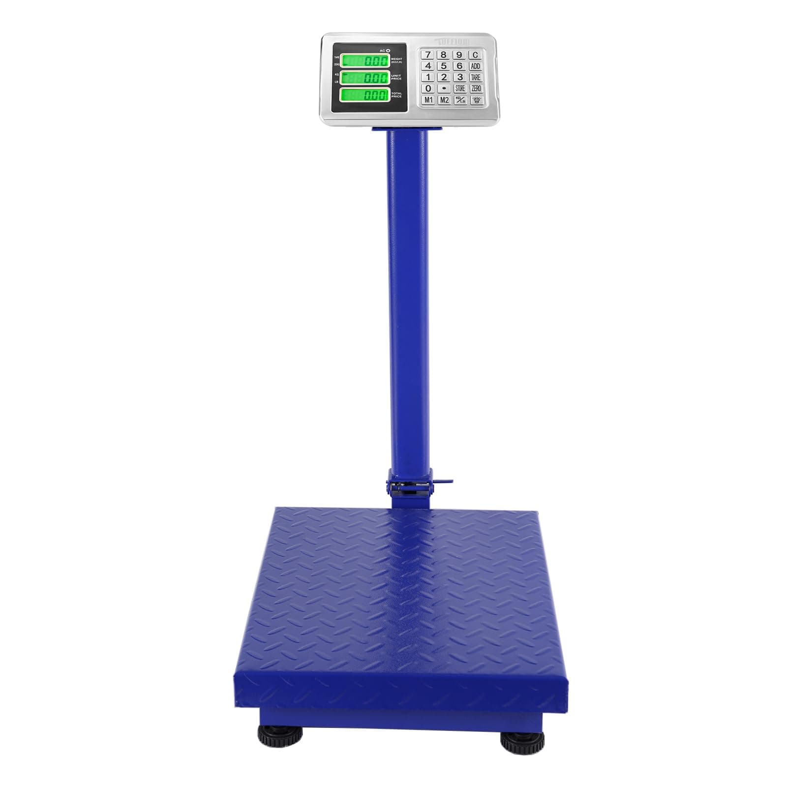 TUFFIOM 660lbs Weight Electronic Platform Scale,Digital Floor Heavy Duty Folding Scales,Stainless Steel High-Definition LCD Display,Perfect for Luggage Shipping Mailing Package Price (Dark Blue)