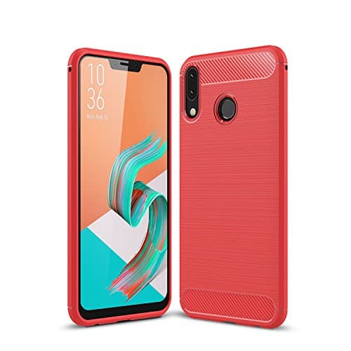 Asus ZenFone 5 Case, AVIDET Shock-Absorption Flexible Soft Gel TPU Silicone Case Cover for Asus Zenfone 5z ZS620KL/ZenFone 5 ZE620KL (Red)