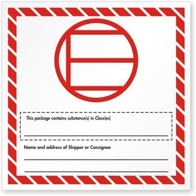 SmartSign Dangerous Goods in Excepted Quantities Paper Labels | 4" x 4" White Litho Paper, Pack of 500, Made in USA