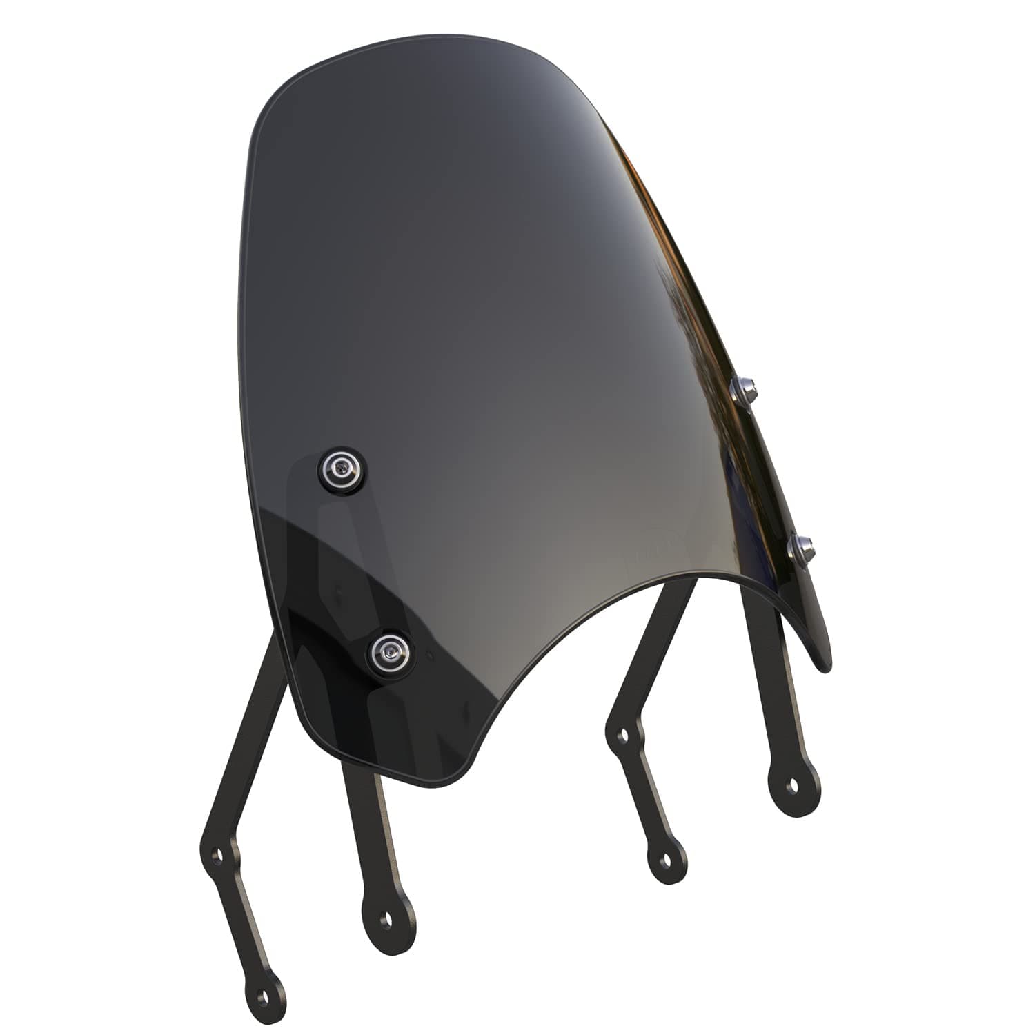 Dart Classic Flyscreen (Black) Motorcycle Windshield compatible with Yamaha XSR700 (up to 2021)