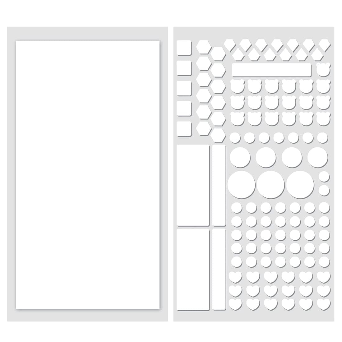 Excefore Light Blocking Stickers, White Out Stickers, Light Dimming Stickers LED Covers for Routers, Clocks and Electrical Appliances, Blackout Dimming Light 50% ~ 80% (2Sheets = 1 Cut Out + 1 Uncut)