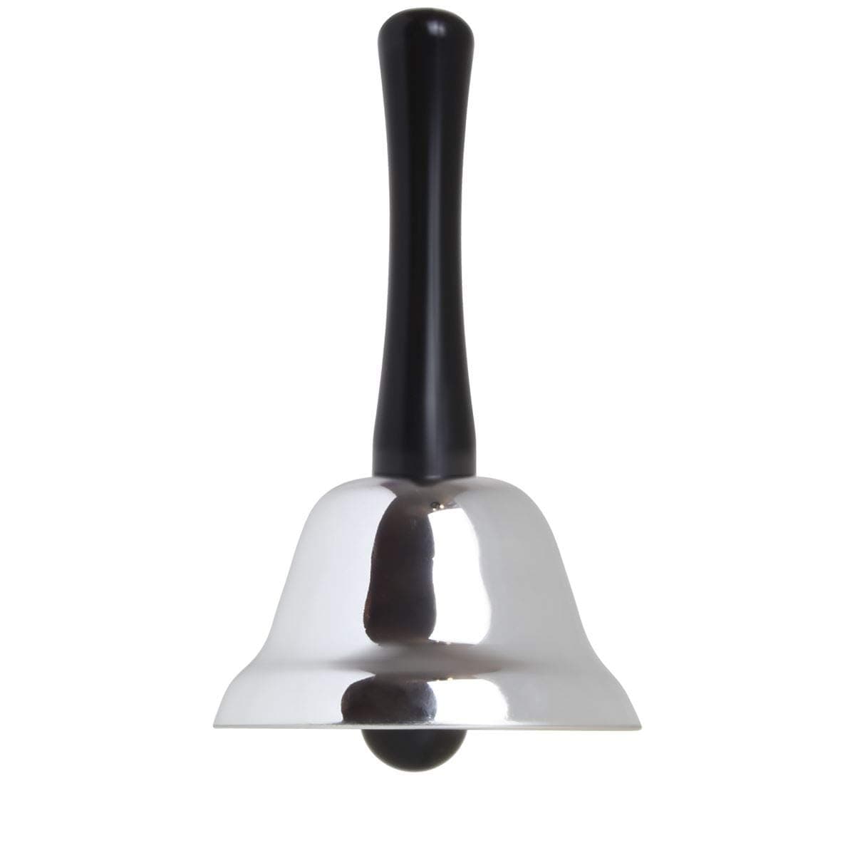 iGadgitz Home U6927 Tea Hand Bell Silver Service Call Hand Held Bell with Plastic Handle - Silver