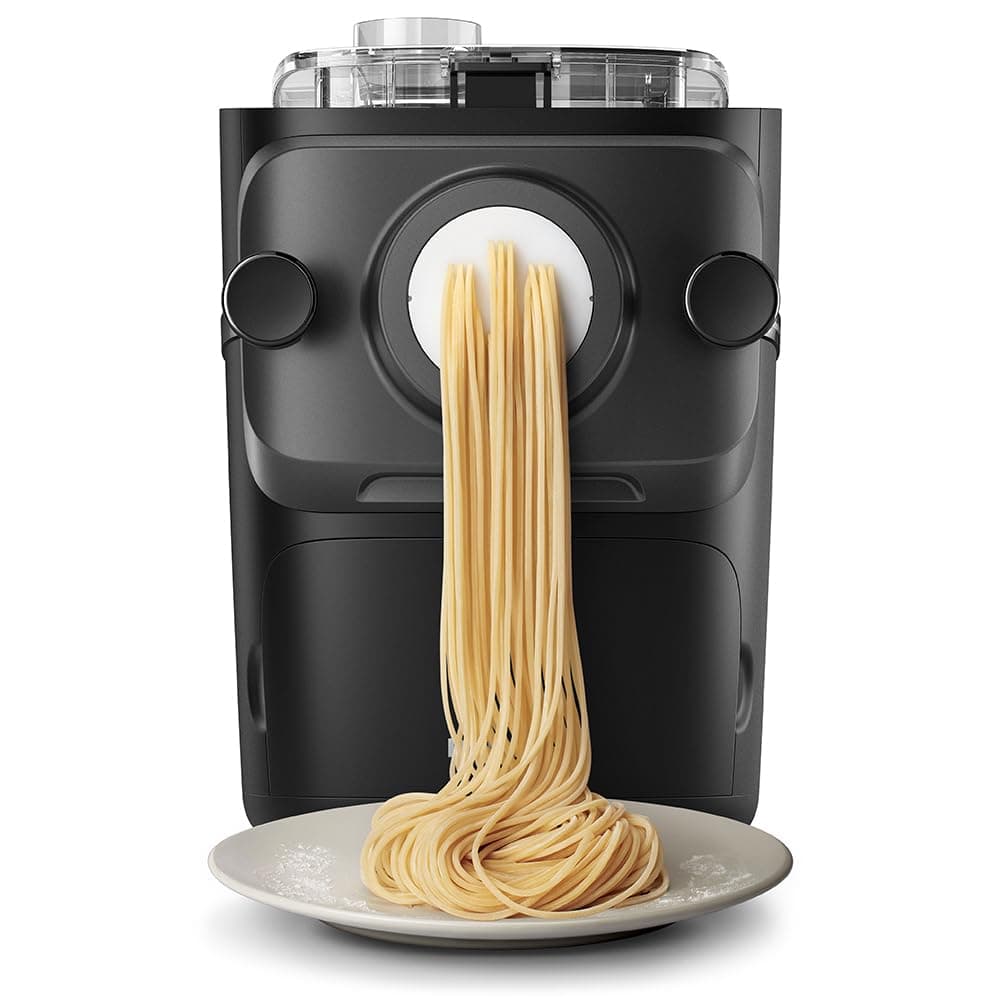 Philips 7000 Series Pasta Maker - ProExtrude Technology, Auto-Weighing, 8 Shaping Discs, Perfect Dough, Easy Clean, Up to 8 Portions, Black (HR2665/93)