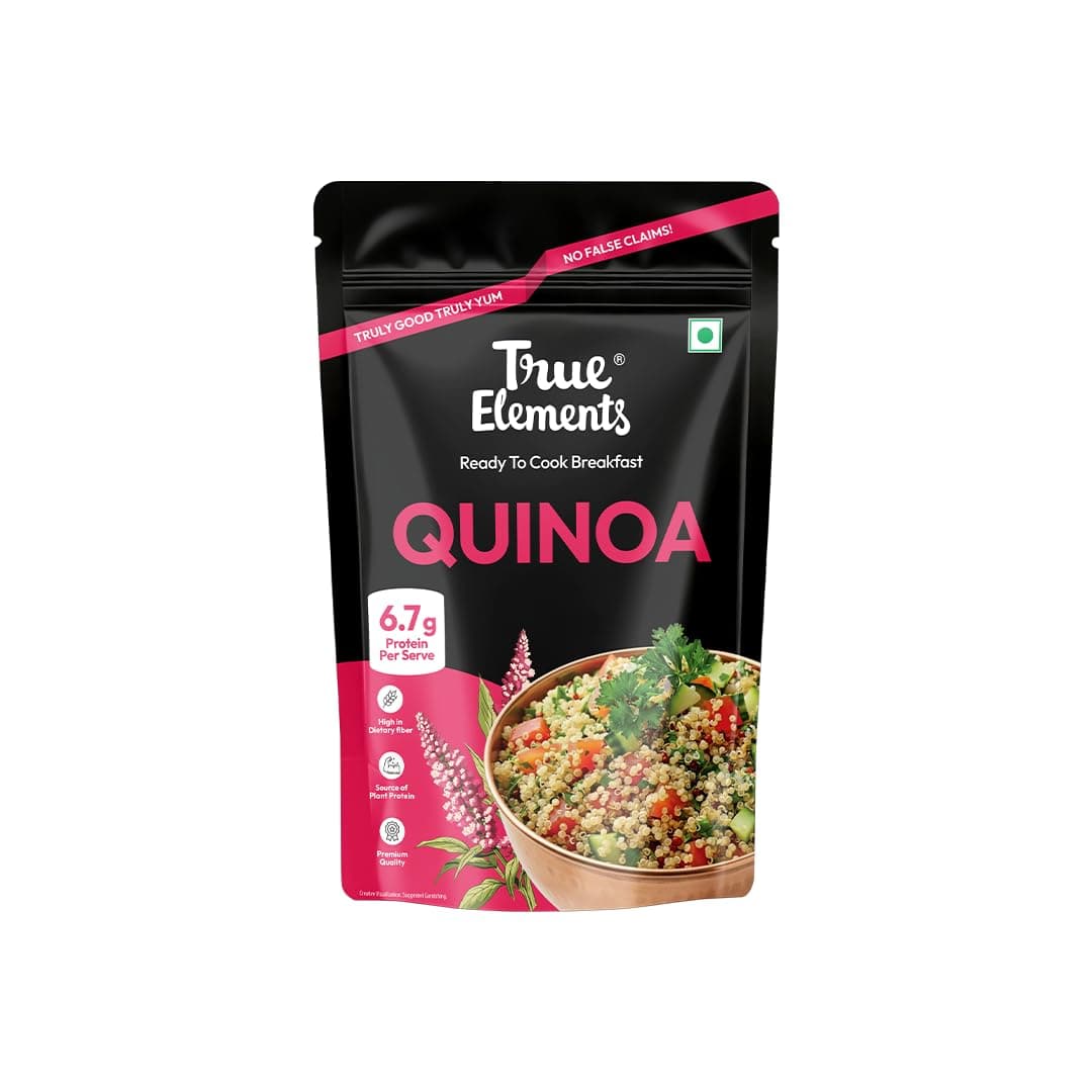 Quinoa 500g by True Elements - Quinoa Seeds | 100% Wholegrain Cereal | High Fibre & Protein Breakfast | Diet Food for Weight Management | Gluten Free Quinoa