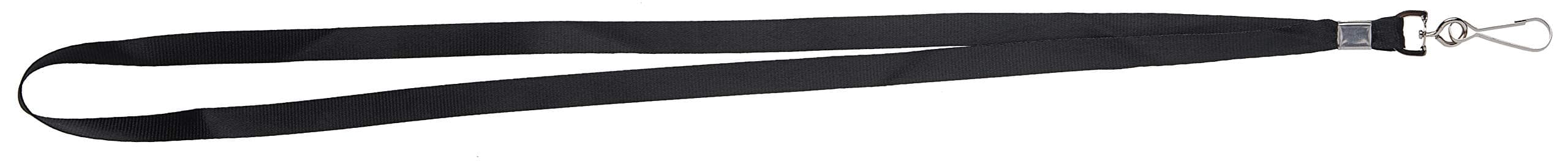Lanyards Bulk Lanyards for Id Badges Flat Lanyard with Badge Clip Swivel Hook (Pack of 50 (200pcs, Black)