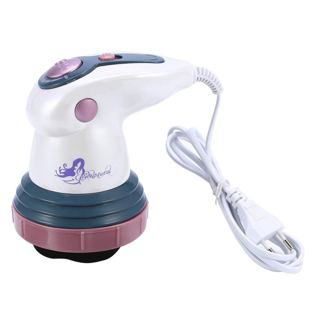 Mikowoo Electric Slimming Shaper Massager with 4 Interchangeable Heads Handheld Anti-Cellulite Massager Set Fat for Body Belly Waist Arm Back Cellulite Reducation