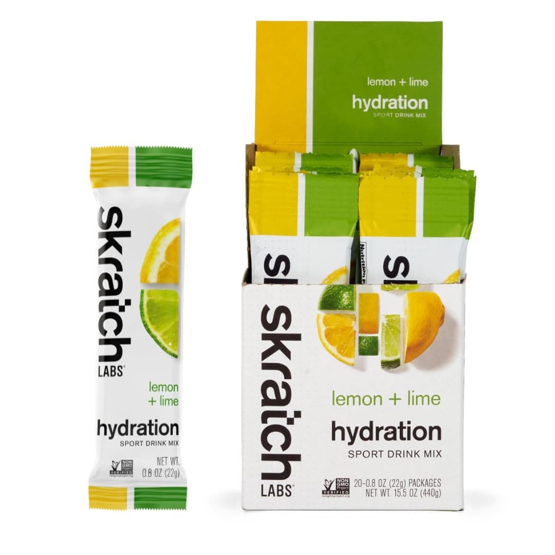 Hydration Sports Drink Mix Packets – Real‑Fruit Electrolyte Powder for Fast Hydration & Endurance | Lemon Lime | 20 Pack | Vegan, Non‑GMO, Clean Ingredients