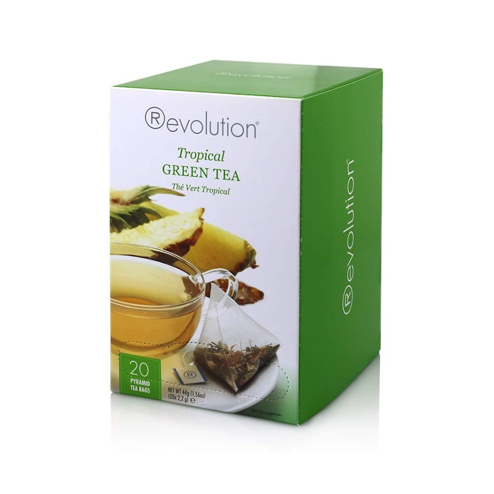 Revolution Tea - Tropical Green Tea | Premium Full Leaf Infuser Teabags - Island Energy Boost (20 Bags Each - 6 Pack)