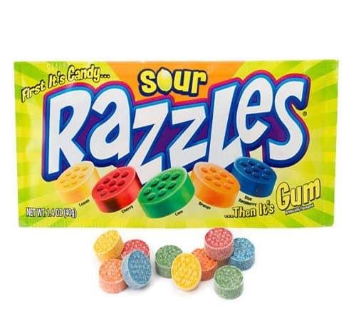 Razzles Sour x2 1.4oz (40g) Packs