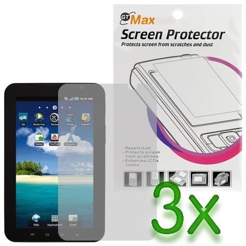 GTMax 3 LCD Screen Protector for Samsung Galaxy Tab SCH-I800 / Samsung Galaxy Tab P1000 / Samsung Galaxy Tab SGH-T849 / Samsung Galaxy Tab SPH-P100