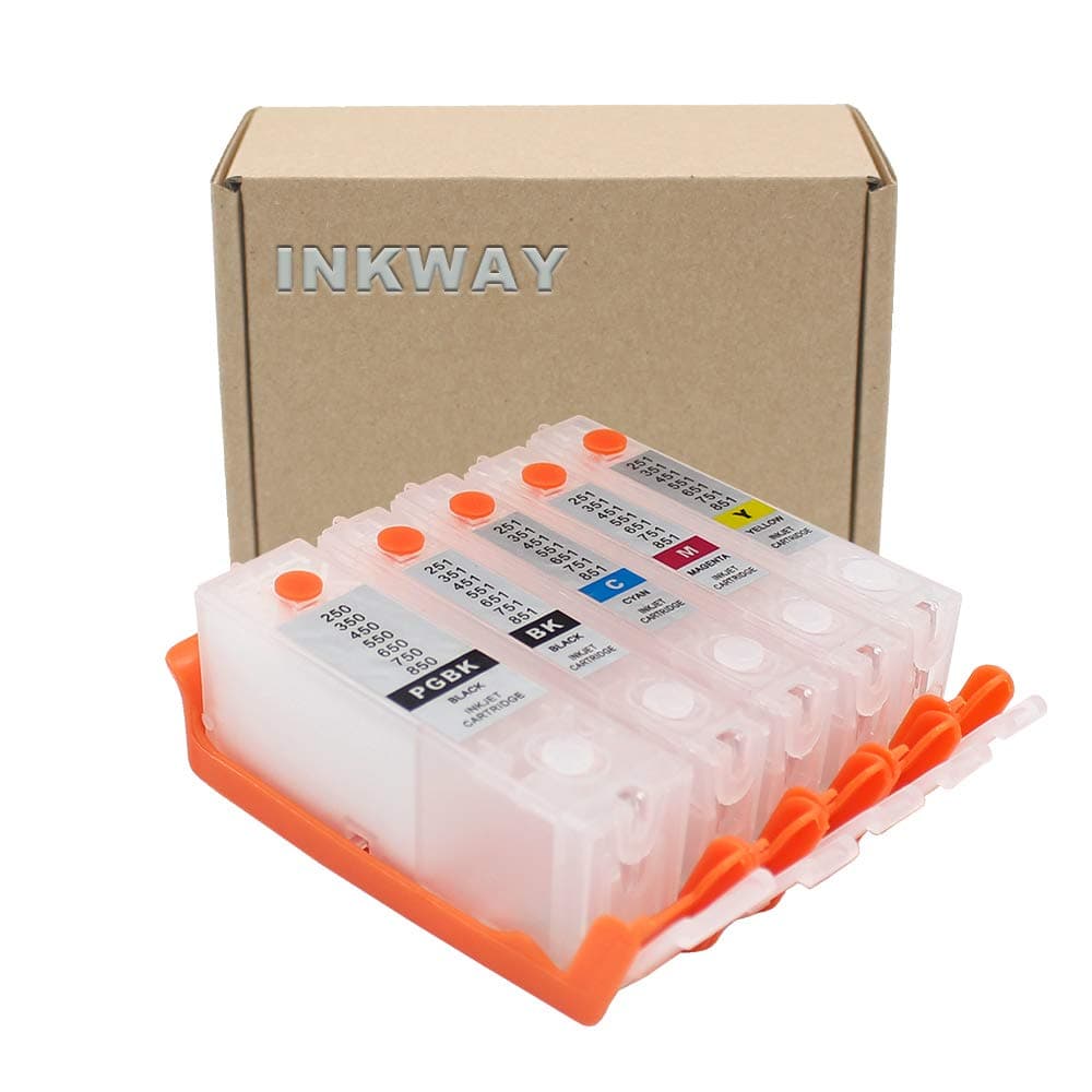 INKWAY PGI-550 CLI-551 Empty Refillable Ink Cartridge For Canon PIXMA iP7250 MG5450 MG5550 iX6850 MX725 MX925 MG6450 MG5650 MG6650 printers