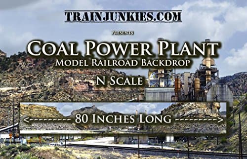 Train Junkies Coal Power Plant- Railroad Backdrop N Scale