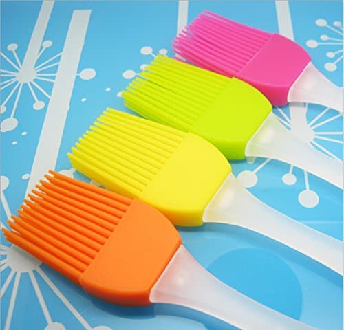 HOLLO Set of 4 Silicone Basting Brushes Premium 3 Pcs Barbecue Basting Grill Brush Set. Perfect Brush and Silicon