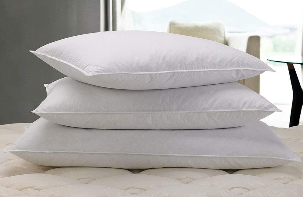Feather & Down Pillow - Soft, Dual Chamber Feather and Down Pillow Exclusively for Courtyard - King (20" x 36")