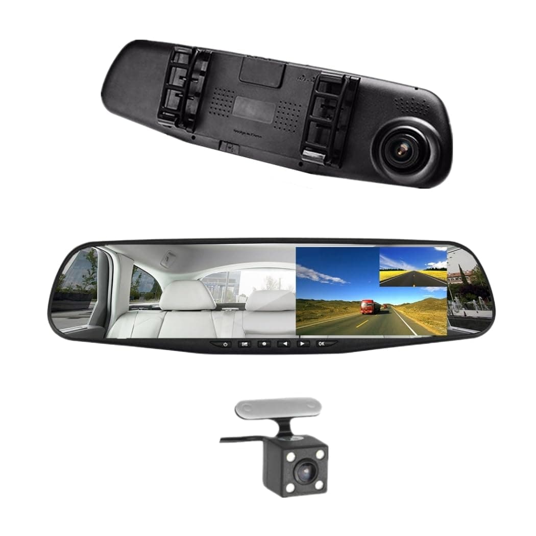 jinyue Car DVR Rear view Mirror Video Recroder 4.3" inch Car Camera Dual lens Cam night Vision front and rear