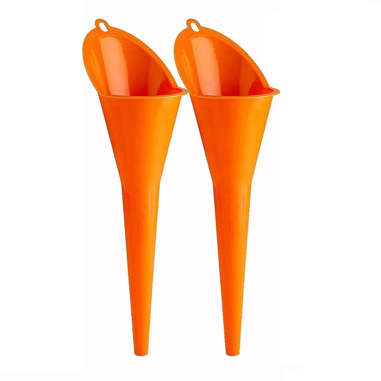 AASONS Multi-Function Plastic Long Neck Oil Funnel for Automotive Lubricants, Engine, Water, Diesel Fuel, Kerosene | Car/Motorcycle Crankcase Fill Filler (Pack of 2)