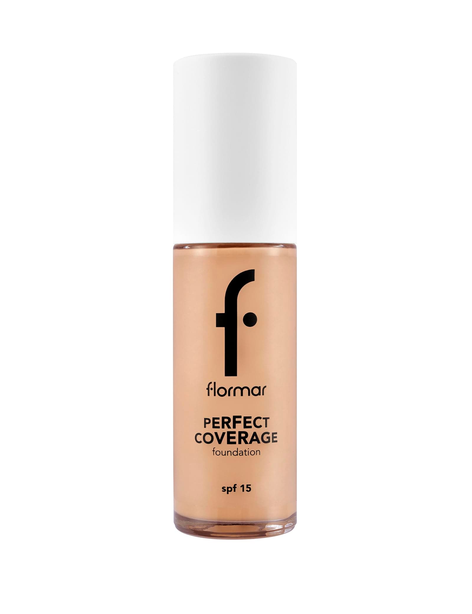Flormar Perfect Coverage Foundation – 113 Medium Beige – Soft Rich Texture, Smooth-Looking Skin, Up to 12H Fresh Wear, SPF 15