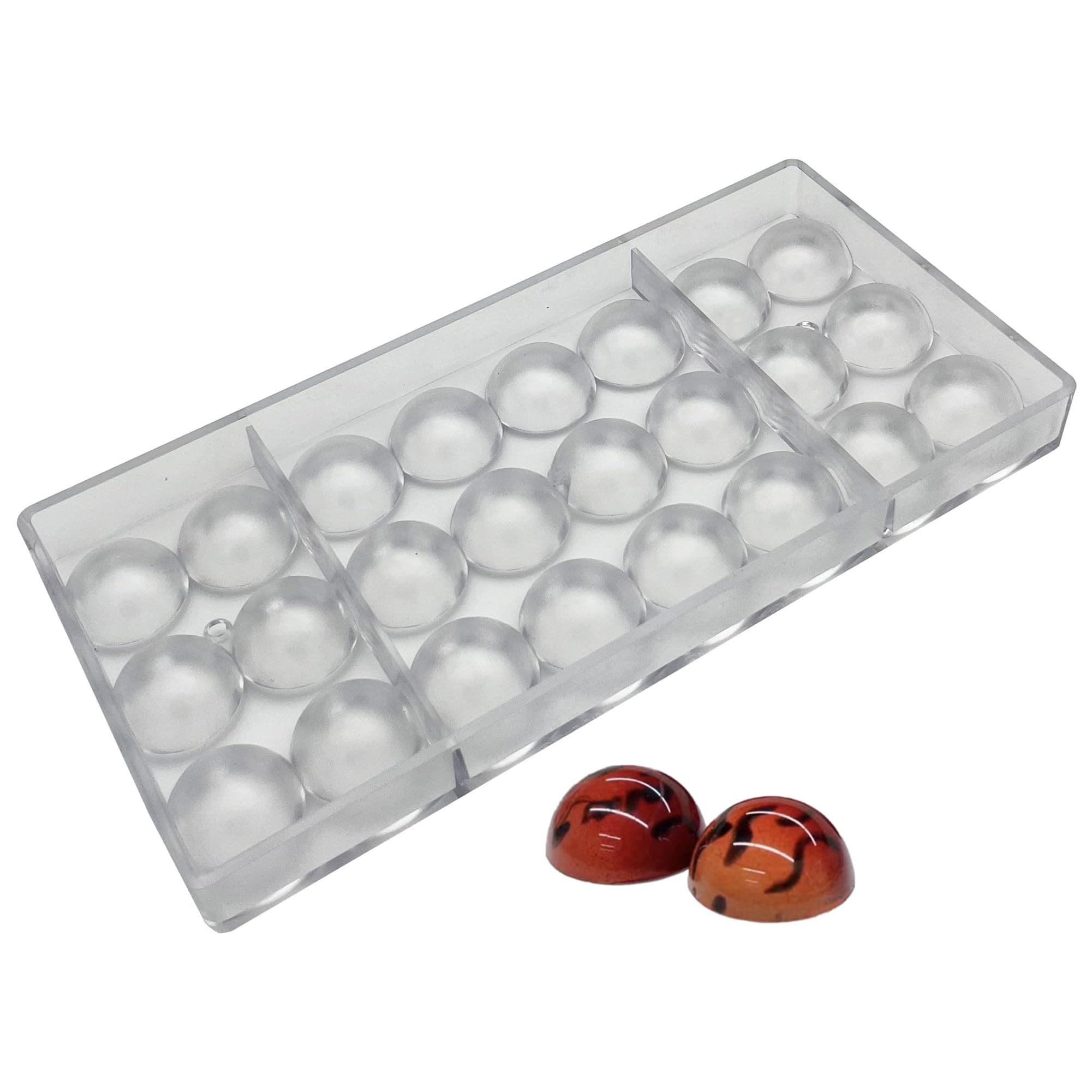 Goldbaking Semi Sphere Chocolate Mould PC Polycarbonate Hemisphere Chocolate Mold (s 1.2inch)