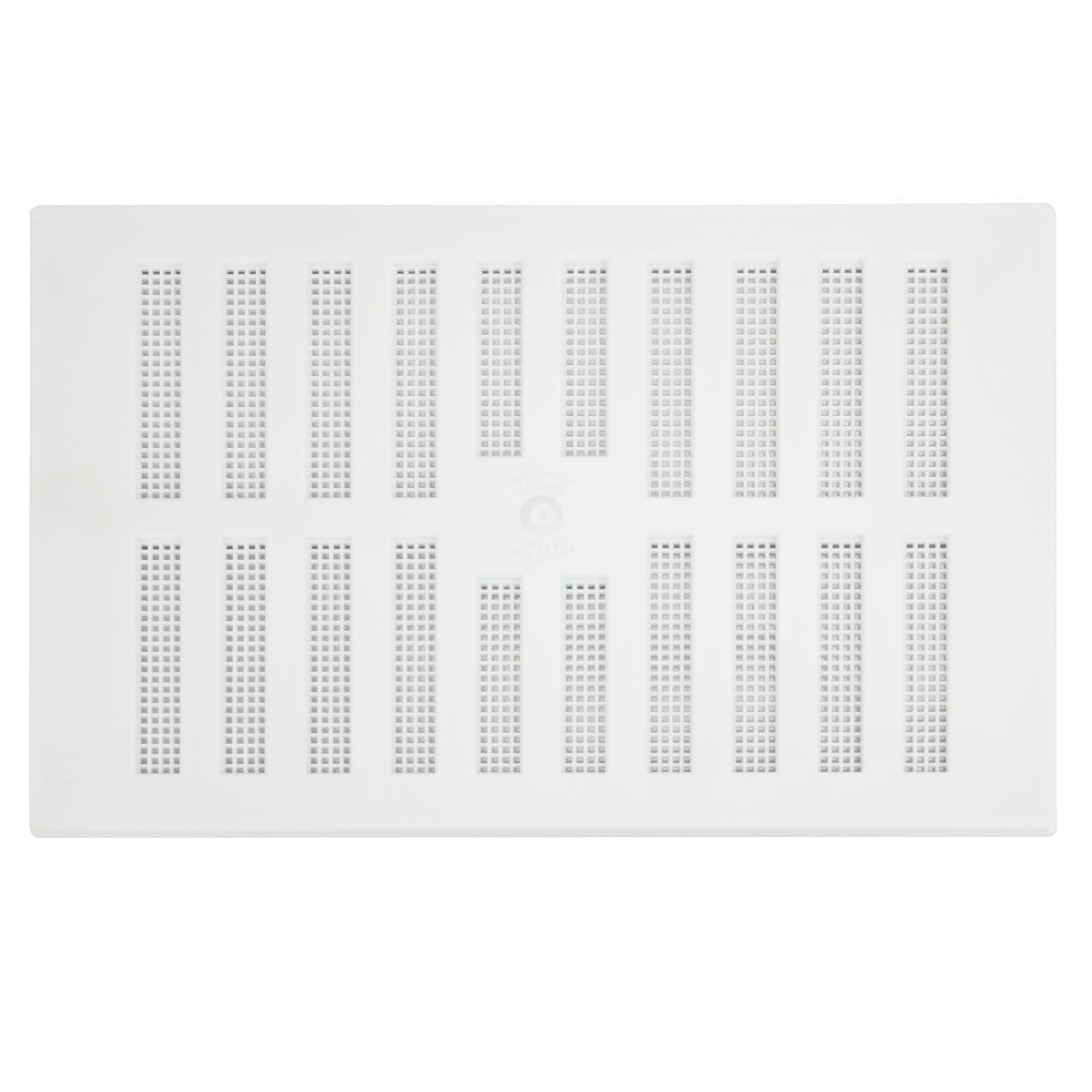 Adjustable Air Vent with Flyscreen Cover, 9" x 6" (229mm x 152mm), Hit & Miss Double Brick Ventilation Cover, White