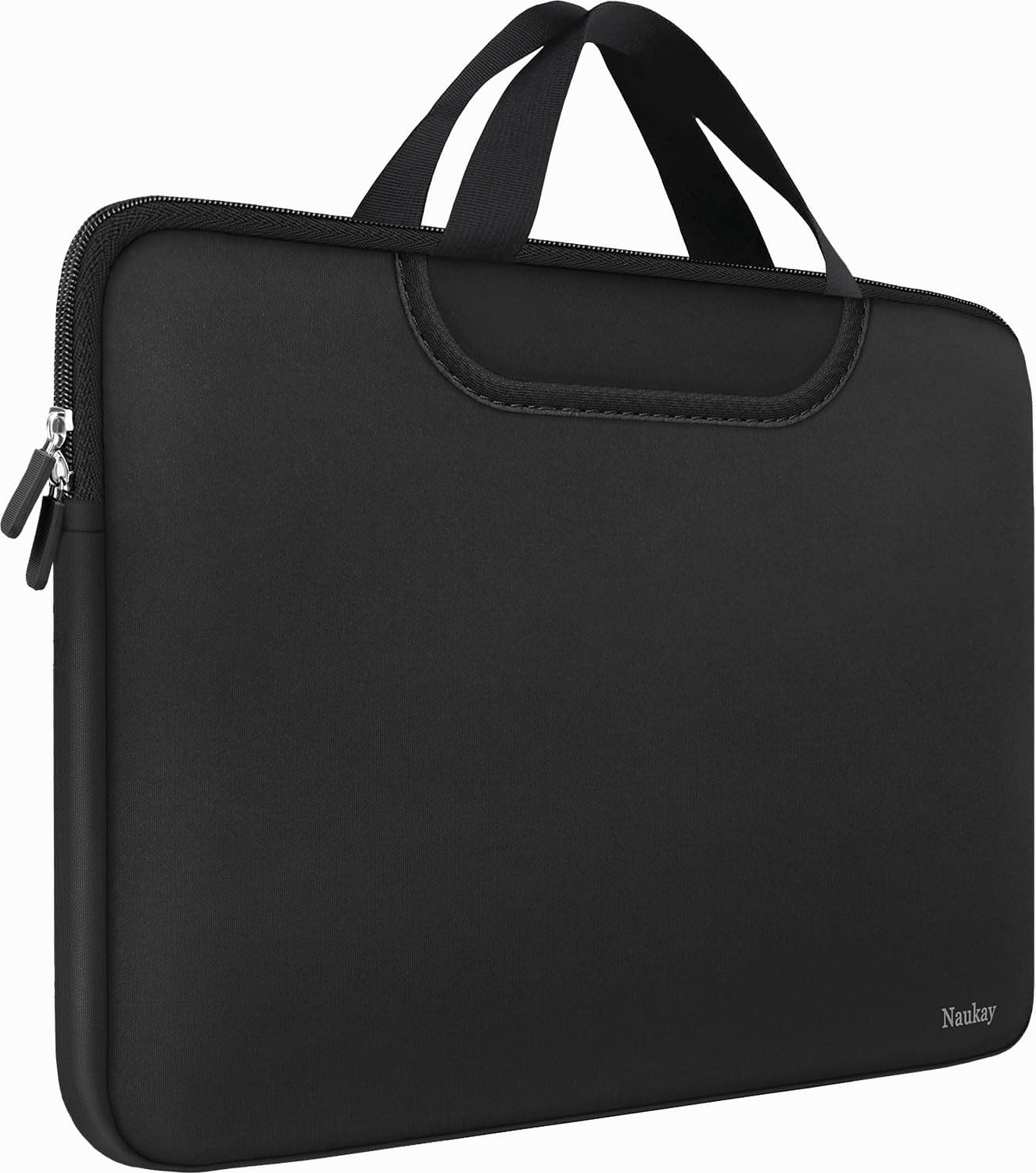 Laptop Sleeve Bag 15.6 Inch, Durable Slim Briefcase Handle Bag & with Two Extra Pockets,Notebook Computer Protective Case for Computer Notebook Ultrabook,Collapsible Carrying Handles (Black)