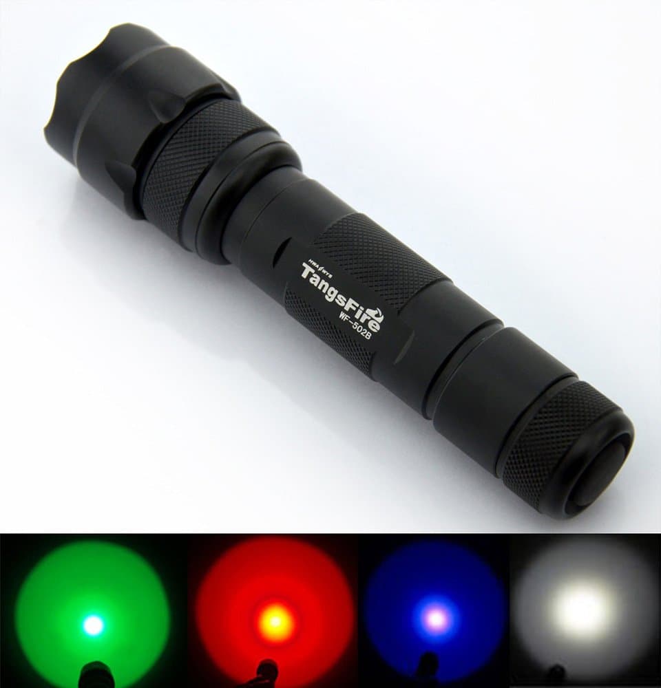 TangsFire WF-502B CREE XM-L Q5 Single Mode 200 Lumens Fishing Hunting Green LED Flashlight, Green Light with 1x18650 battery(not include)