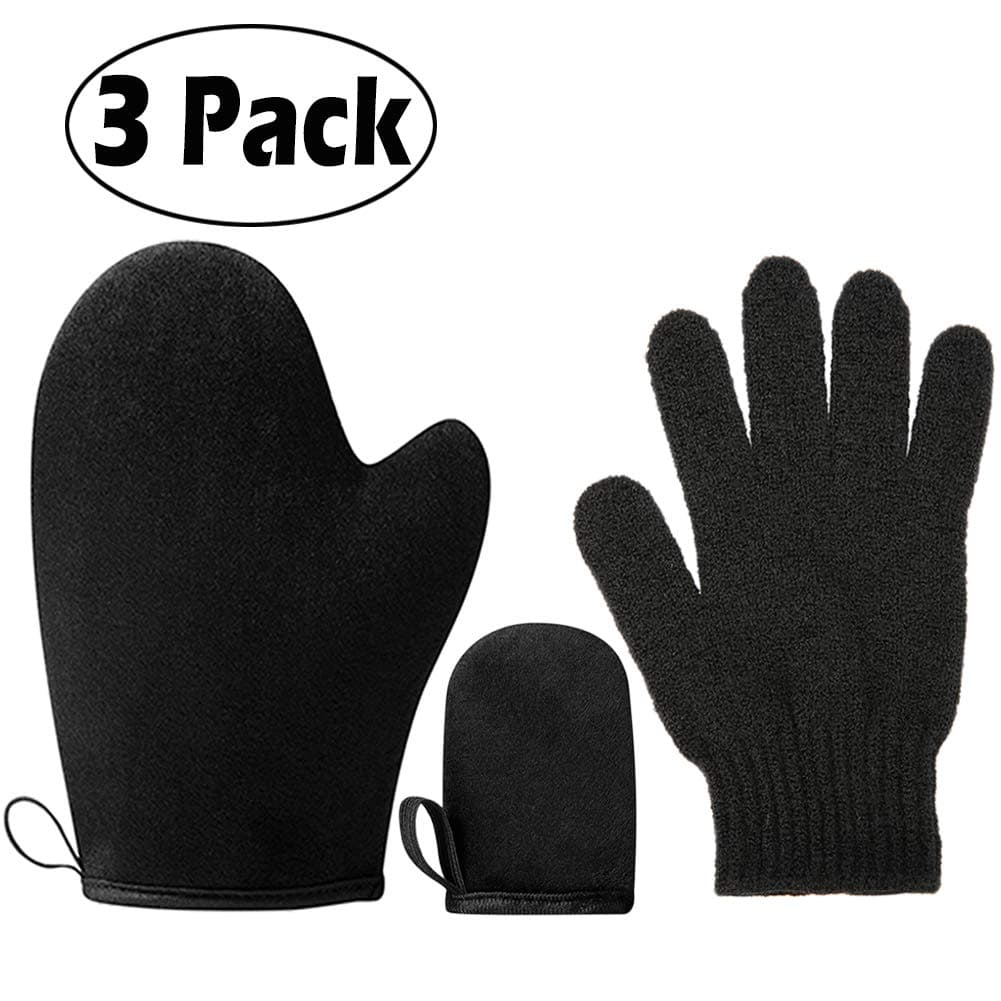 Self Tanning Mitt Applicator Kit 3 in 1- Self Tan Mitt Applicator, Lotion Applicator for Back and Self Tanner Brush, Tanning Mitts Self Tanner Mitt Applicator, Tanning Glove for Self Tan