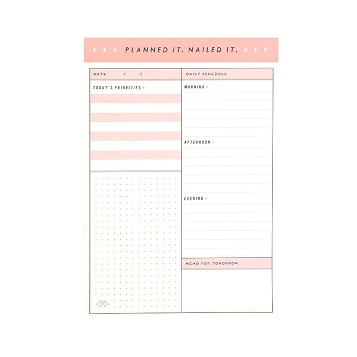 Alice Scott Tear-Off Daily Planner Pad, AS2004