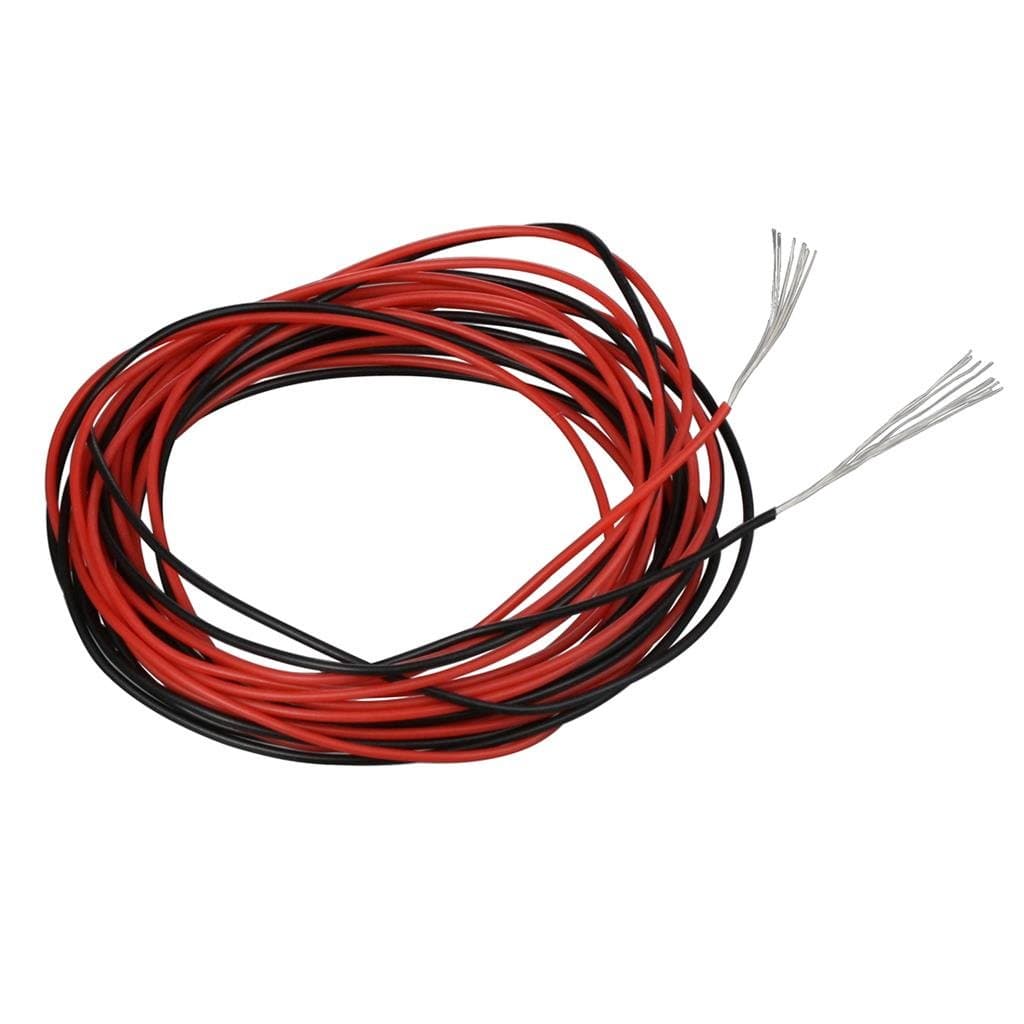 BNTECHGO30 Gauge Silicone Wire Ultra Flexible 20 ft high temp 200 deg C 600V 30 AWG Silicone Wire 11 Strands of Tinned Copper Wire Stranded Wire Model Cable Black and Red Each Color 10 ft